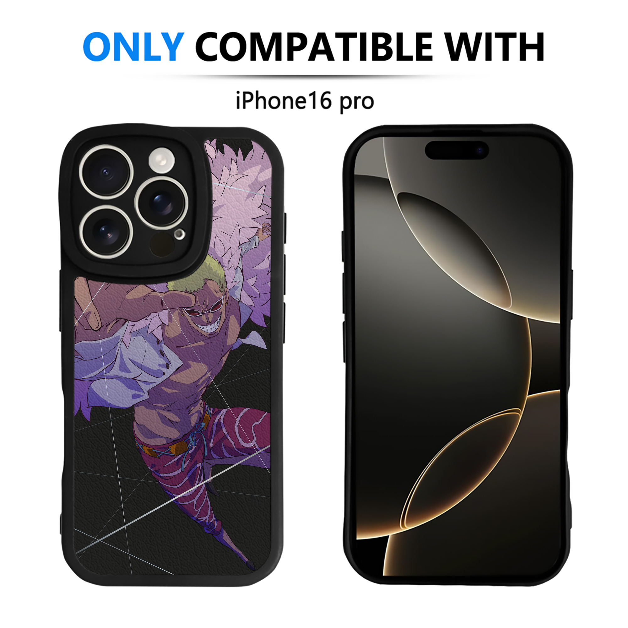 （画像用） ワンピース ONE PIECE 【iPhone 16シリーズ対応】シリコンスマホケース（レザー調） 材質：シリコン